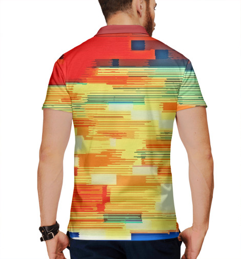 

Поло Print Bar, Белый, Pixel style