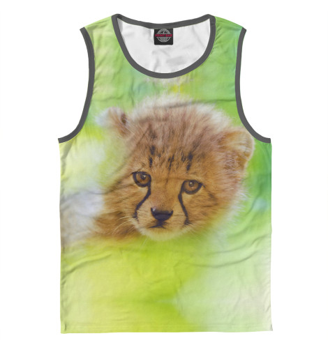 

Майки Print Bar, Белый, Котенок гепарда