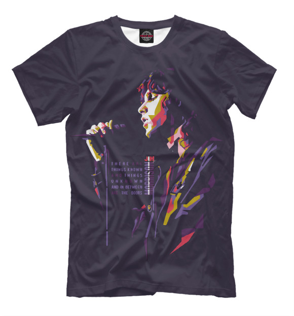 Мужская футболка с изображением Jim Morrison The Doors цвета Р‘РµР»С‹Р№