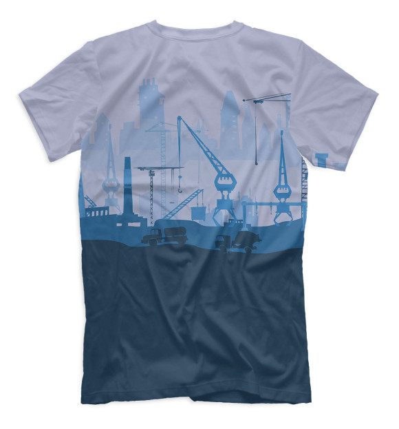 Мужская футболка с изображением Инженер цвета Белый