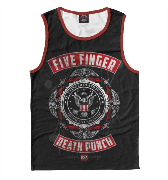 Майка для мальчика с изображением Five Finger Death Punch цвета Белый