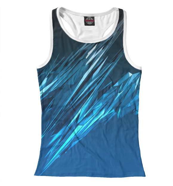 Женская майка-борцовка с изображением frozen world цвета Белый