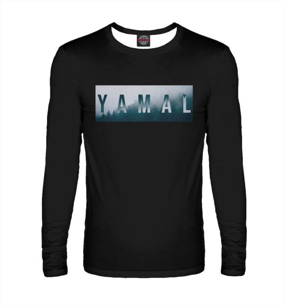 Мужской лонгслив с изображением YAMAL цвета Белый