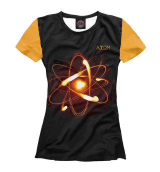 Женская футболка Атом