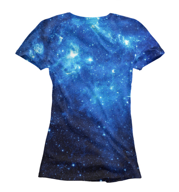 Женская футболка с изображением Космический мороз цвета Белый