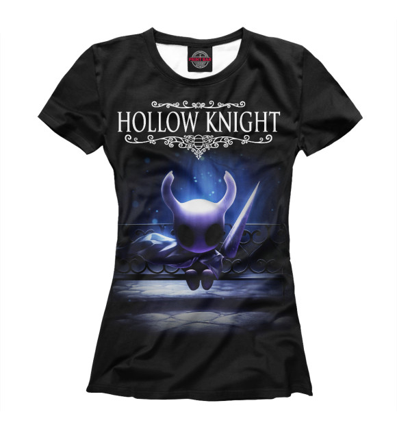 Футболка для девочек с изображением Hollow Knight цвета Белый