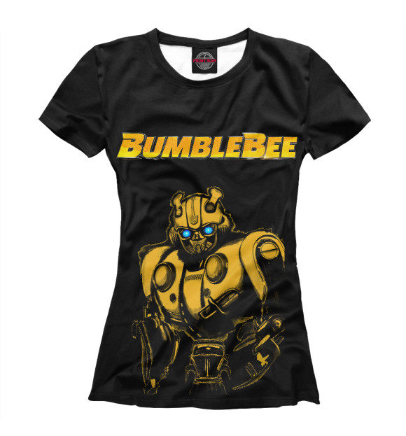 Женская футболка с изображением Bumblebee цвета Белый