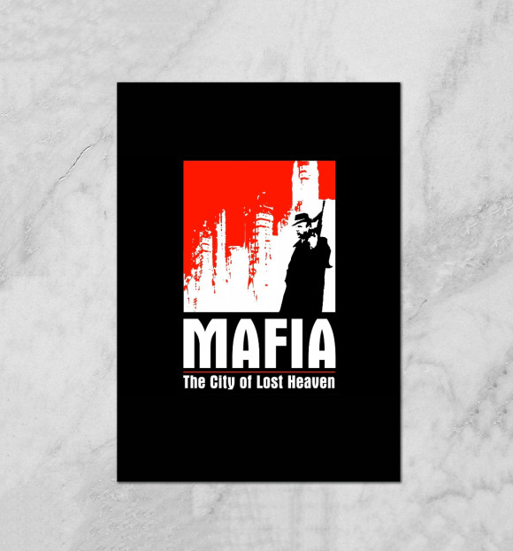 Плакат с изображением Mafia цвета Белый