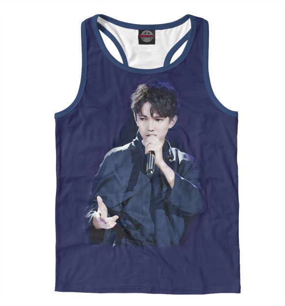 Мужская майка-борцовка с изображением Dimash kudaibergen цвета Белый