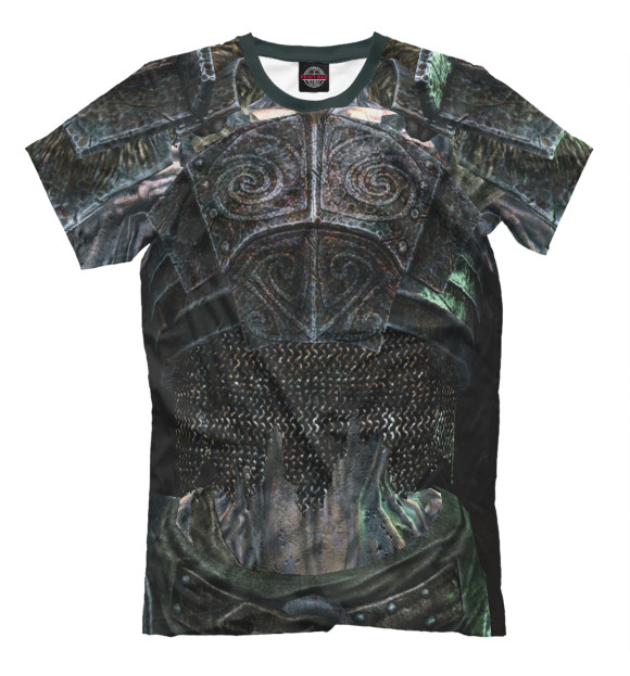 Мужская футболка с изображением Draugr armor цвета Черный