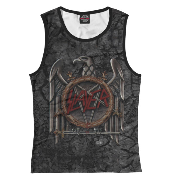 Майка для девочки с изображением Slayer цвета Белый