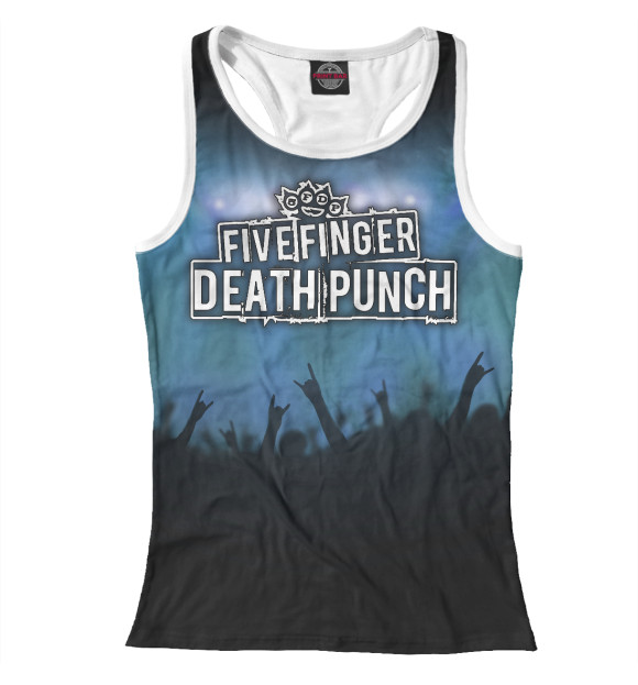 Женская майка-борцовка с изображением Five Finger Death Punch цвета Белый