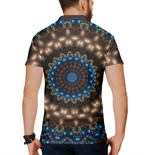 

Поло Print Bar, Белый, Space mandala