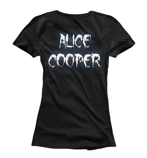 Женская футболка с изображением Alice Cooper цвета Белый