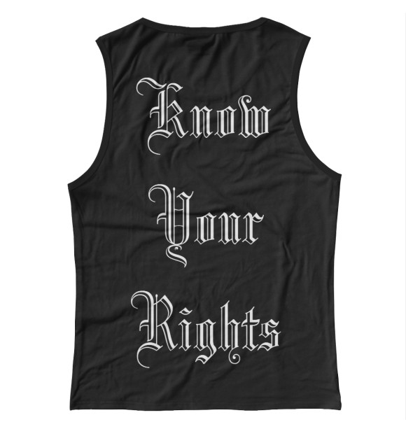 Майка для девочки с изображением KNOW YOUR RIGHTS цвета Белый