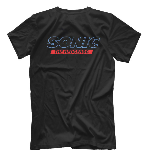 Мужская футболка с изображением Sonic (Лого на спине) цвета Белый