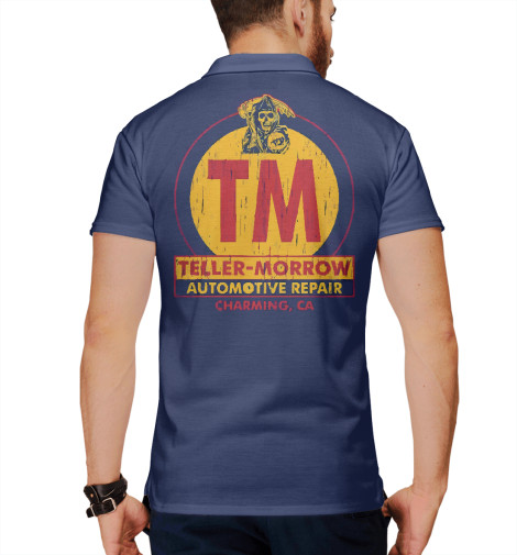 

Поло Print Bar, Белый, Сыны анархии