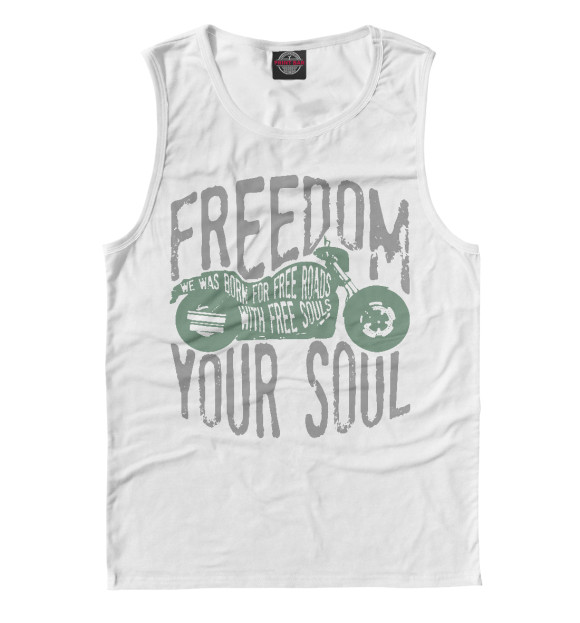 Майка для мальчика с изображением Freedom In Your Soul цвета Белый