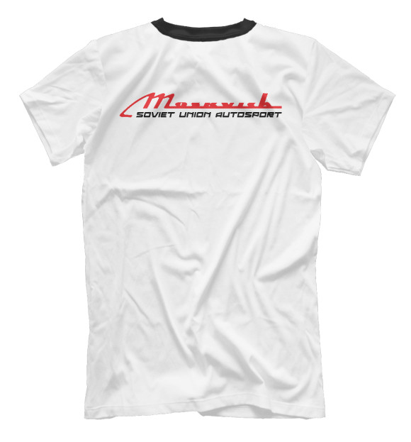 Мужская футболка с изображением Москвич цвета Белый