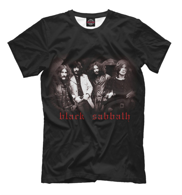 Мужская футболка с изображением Black Sabbath & Ozzy Osbourne цвета Черный