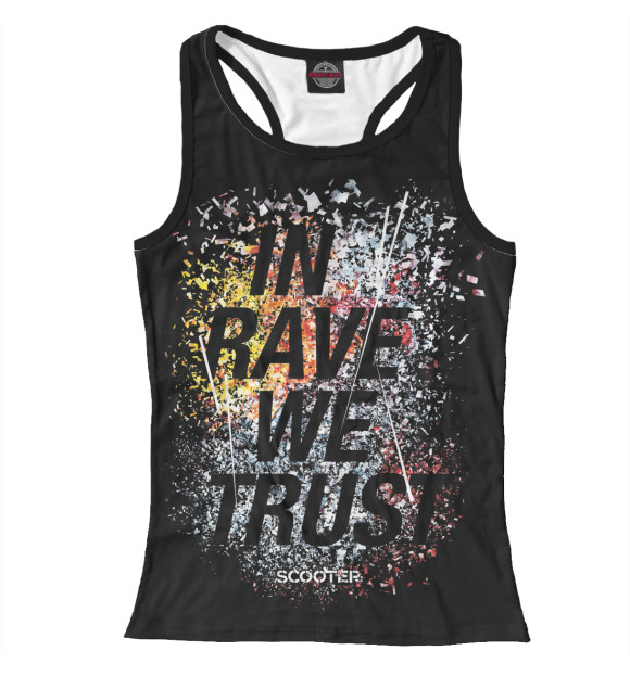 Женская майка-борцовка с изображением Scooter цвета Белый