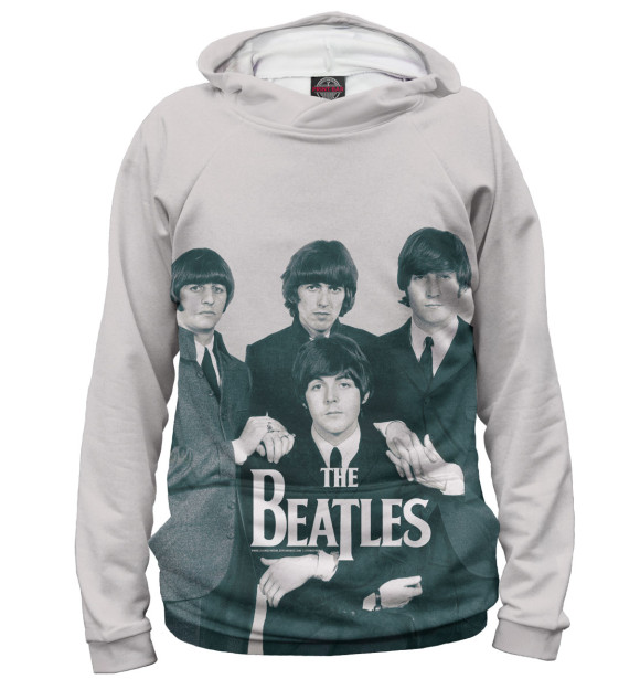 Мужское худи с изображением The Beatles цвета Белый