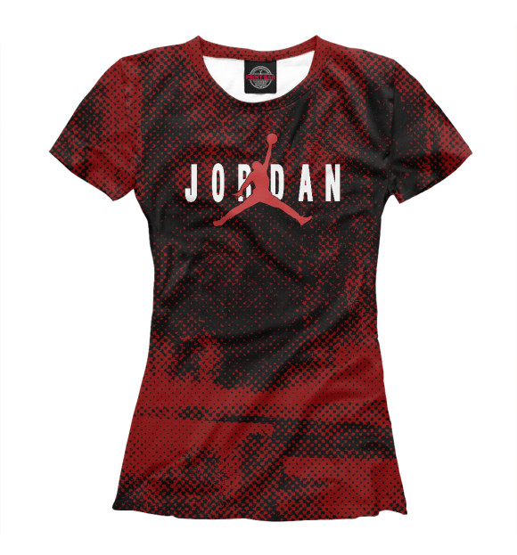Женская футболка с изображением Michael Jordan цвета Белый