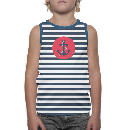 

Майки Print Bar, Белый, Тельняшка