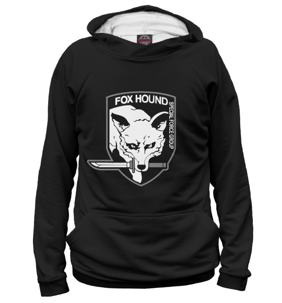 Мужское худи с изображением Foxhound цвета Белый