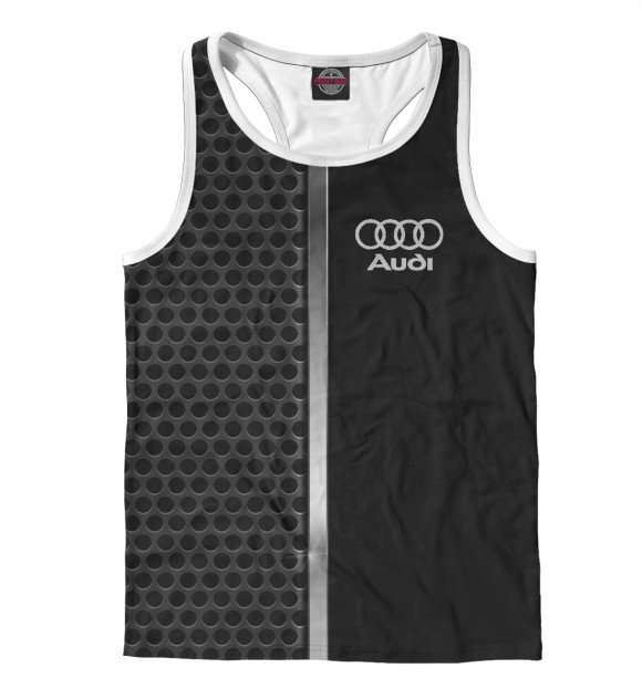 Мужская майка-борцовка с изображением Audi цвета Белый