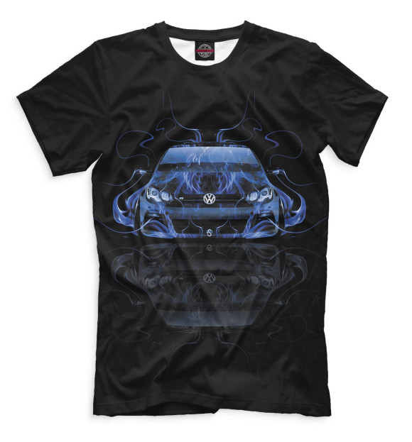 Мужская футболка с изображением Volkswagen цвета Черный