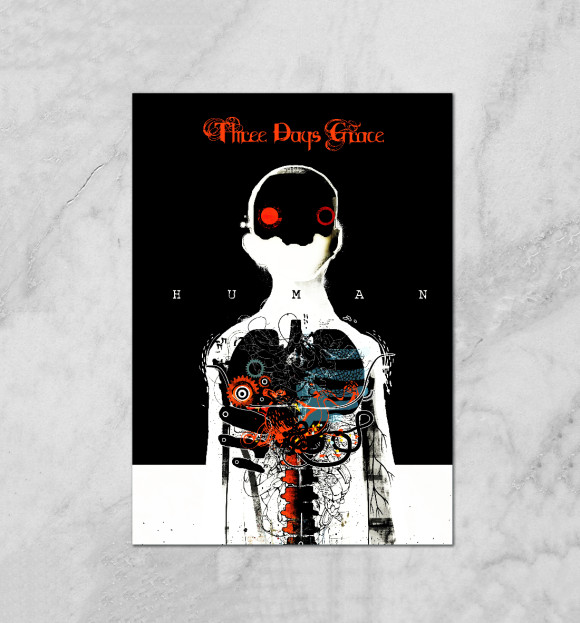 Плакат с изображением Three Days Grace цвета Белый
