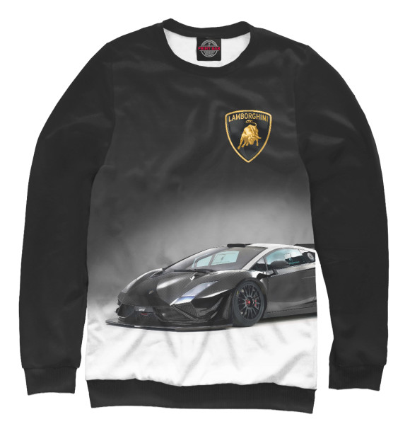 Мужской свитшот с изображением Lamborghini цвета Белый