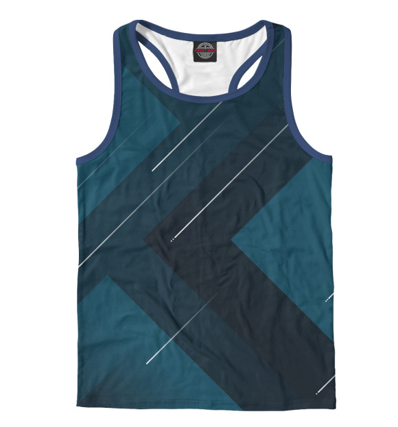 Мужская майка-борцовка с изображением Падающие звезды цвета Белый