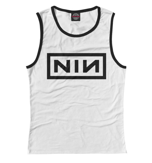 Майка для девочки с изображением Nine Inch Nails цвета Белый
