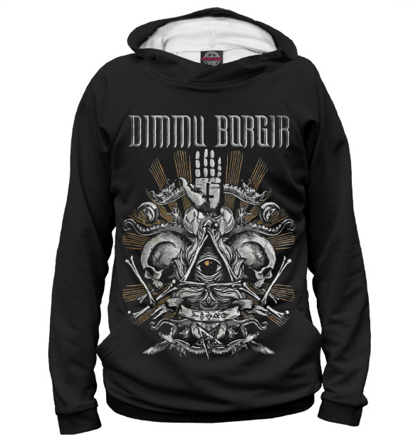 Женское худи с изображением Dimmu Borgir цвета Белый