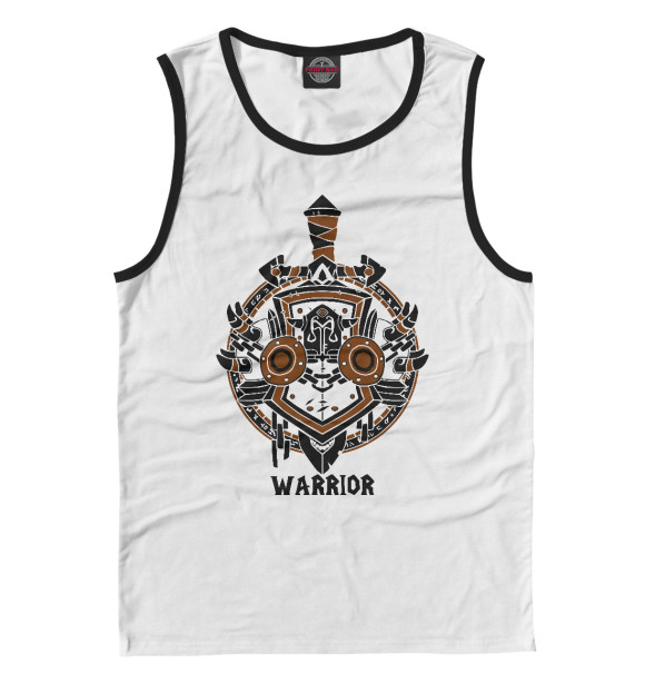 Мужская майка с притом Warrior цвета Белый Мужская майка с изображением Warrior цвета Белый