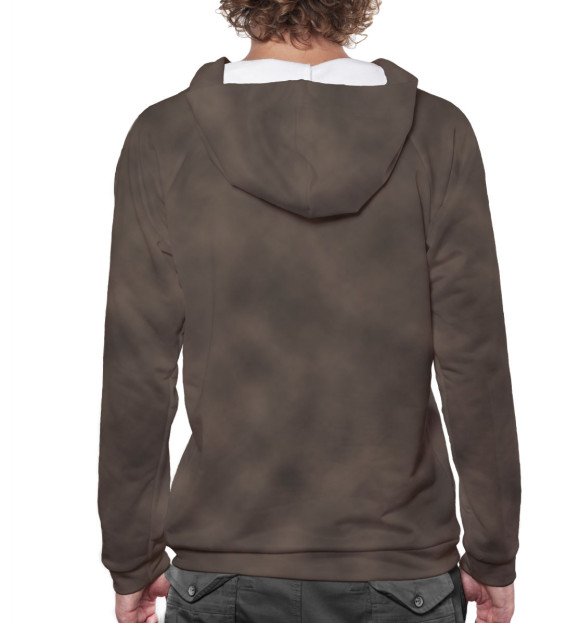 Мужское худи с изображением Медведь цвета Белый