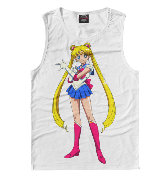 Майка для мальчика с изображением Sailor Moon цвета Белый