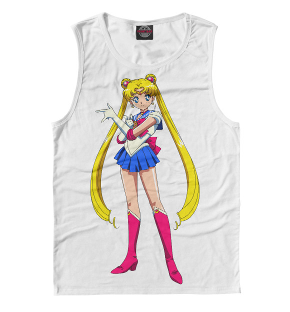 Мужская майка с изображением Sailor Moon цвета Белый