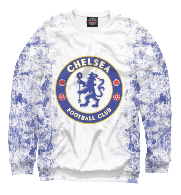 Свитшот для девочек с изображением FC Chelsea цвета Белый