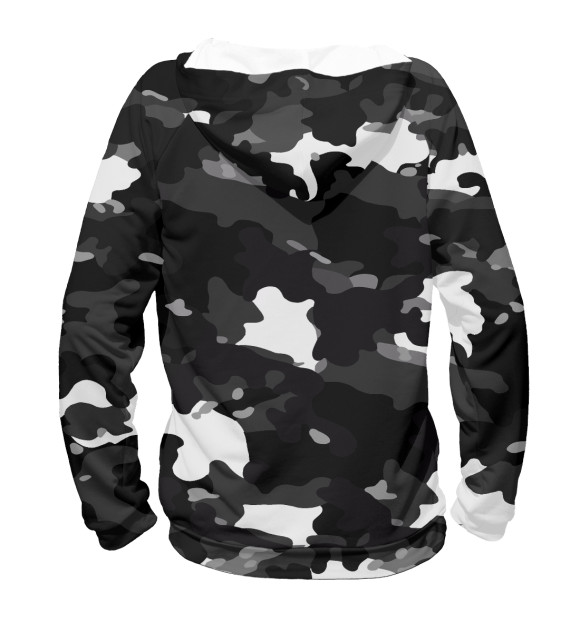 Худи для девочки с изображением Camouflage цвета Белый