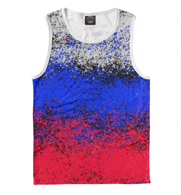 Майка для мальчика с изображением Флаг России цвета Белый