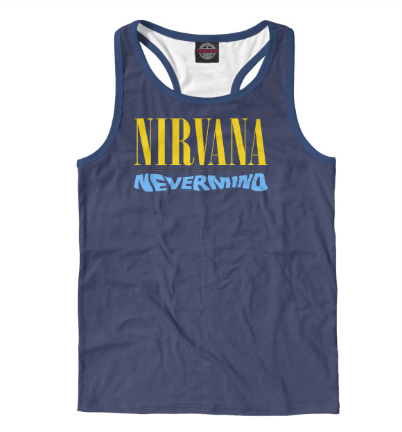 Мужская майка-борцовка с изображением Nirvana цвета Белый