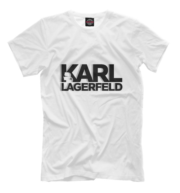 Мужская футболка с изображением Karl Lagerfeld цвета Молочно-белый