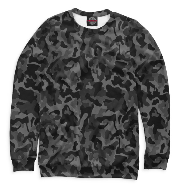 Свитшот для мальчиков с изображением Black Camo цвета Белый