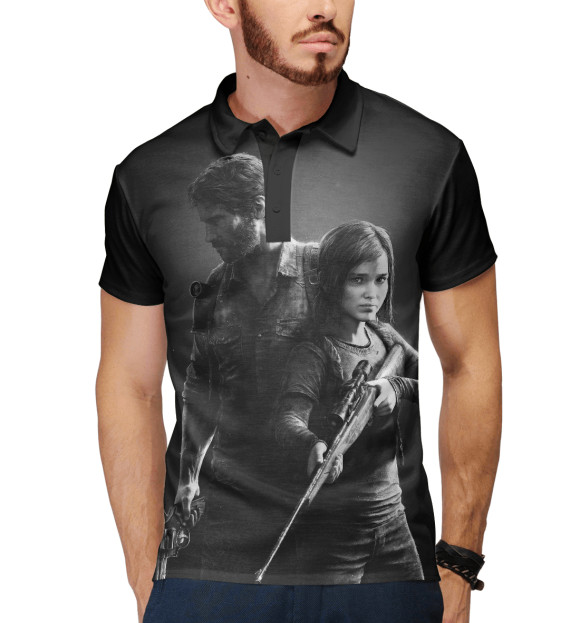 Мужское поло с изображением The Last of Us цвета Белый