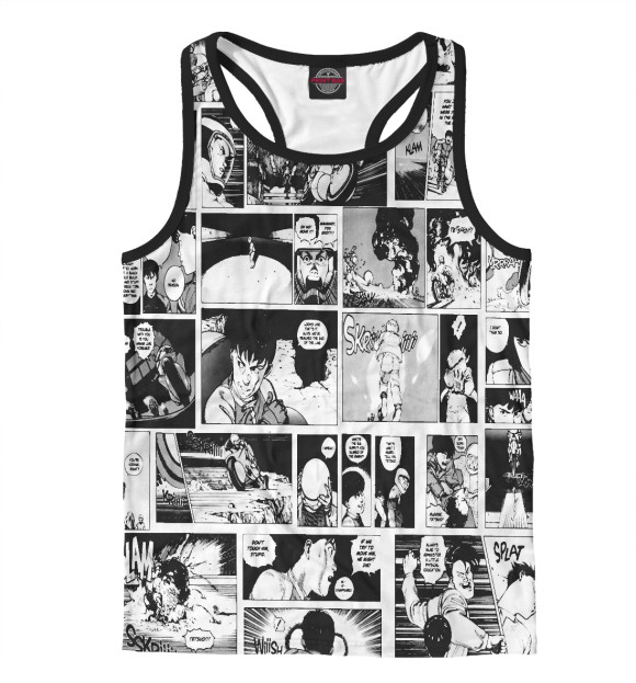 Мужская майка-борцовка с изображением Аниме | Аниме цвета Белый
