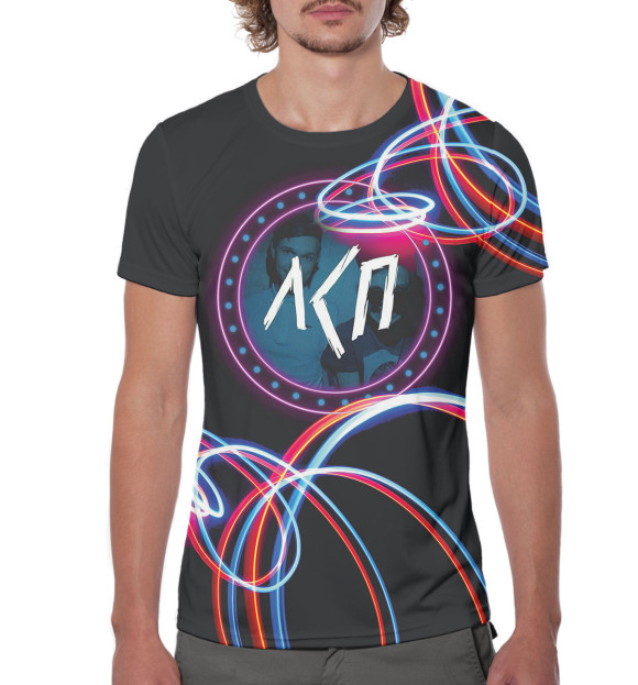 Мужская футболка с изображением ЛСП цвета Белый