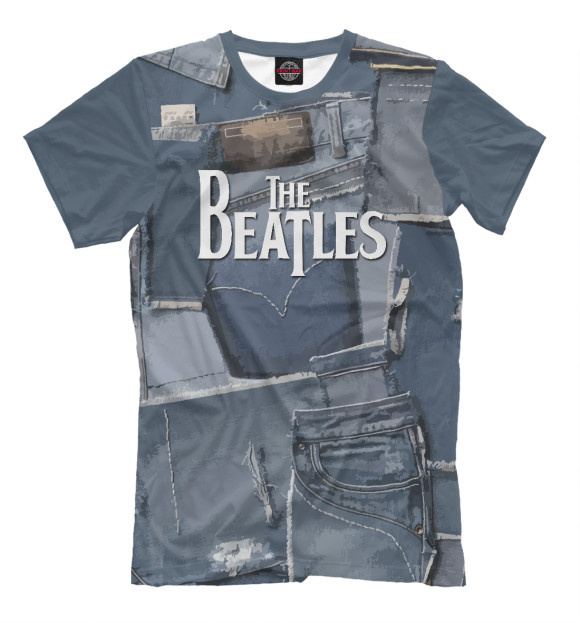 Мужская футболка с изображением The Beatles цвета Белый